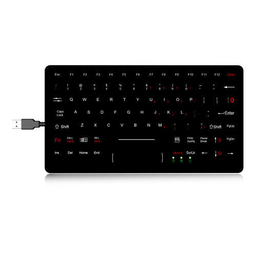 Clavier encastrable - K-TEK-M281-DHP-FN-BL-NV-151B - Key Technology China Limited - à touches mécaniques / avec touche Fn / 3 touches de souris