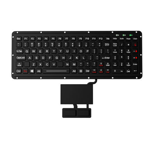 Clavier encastrable - K-TEK-M315KP-FN-BL-NV-151B+TP80-DML - Key Technology China Limited - avec touche Fn / 2 touches de souris / 102 touches
