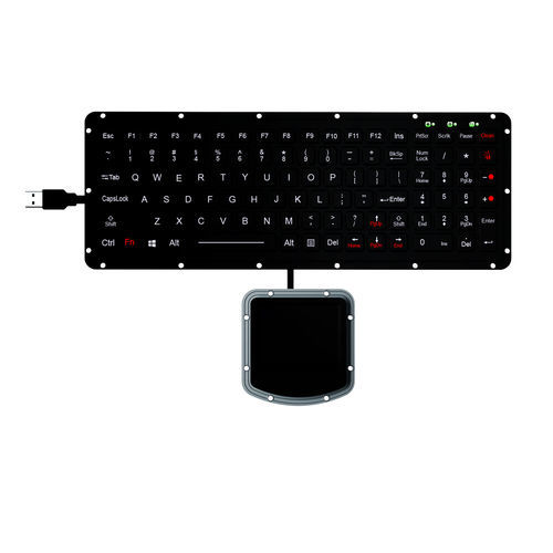 Clavier encastrable - K-TEK-M315KP-FN-BL-NV-151B+M73TP - Key Technology China Limited - à touches mécaniques / avec touche Fn / 2 touches de souris