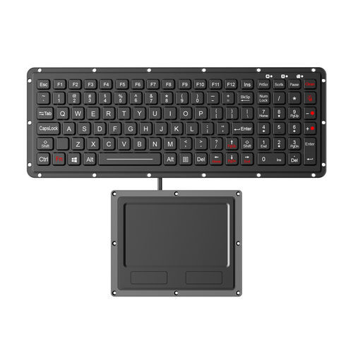 Clavier encastrable - K-TEK-M315KP-FN-BL-NV-151B+M125TP - Key Technology China Limited - avec touche Fn / 2 touches de souris / 102 touches