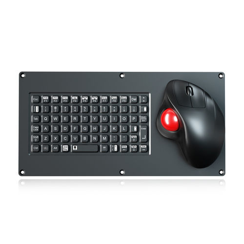 Clavier encastrable - K-TEK-M316-OTB-151B-FN-ML - Key Technology China Limited - à touches mécaniques / 69 touches / avec trackball