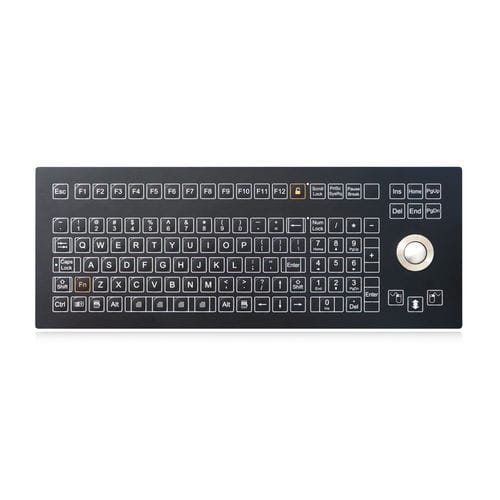Clavier encastrable - K-TEK-D405-25-OTB-KP-FN-SW - Key Technology China Limited - à membrane / 3 touches de souris / 109 touches