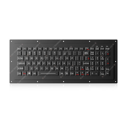 Clavier encastrable - K-TEK-M338-122KP-FN-BL-NV-151B-DWP - Key Technology China Limited - à touches mécaniques / 101 touches / pour l'industrie du transport