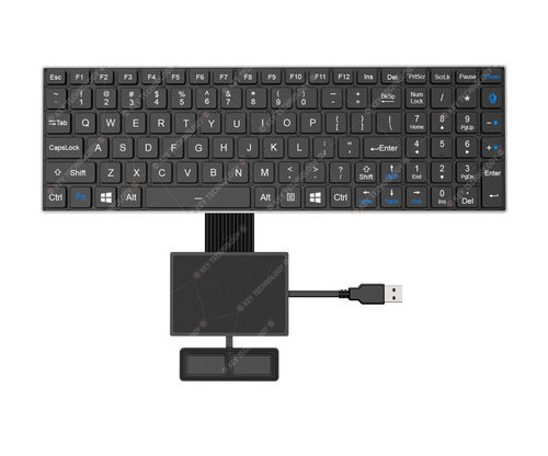 Clavier encastrable - K-TEK-V340KP-FN-BL-FC-SC-DWP+TP85-DML-2K-FC - Key Technology China Limited - à interrupteurs à ciseaux / 2 touches de souris / avec touche Fn