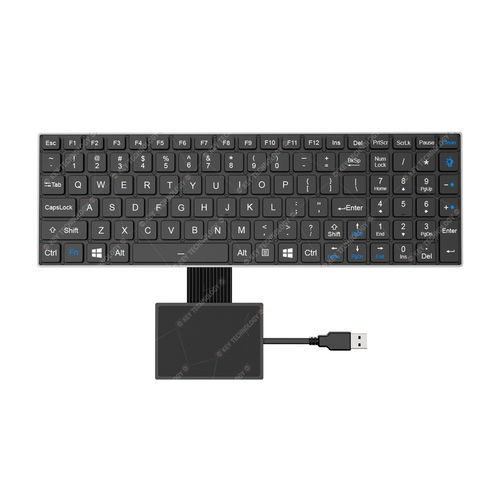 Clavier encastrable - K-TEK-V340KP-FN-BL-FC-SC-DWP+TP85-DML - Key Technology China Limited - à interrupteurs à ciseaux / 103 touches / pour applications aérospatiales
