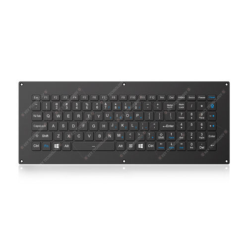 Clavier encastrable - K-TEK-V405KP-FN-BL-FC-SC-ANA-151B-DWP - Key Technology China Limited - à interrupteurs à ciseaux / 103 touches / pour applications aérospatiales