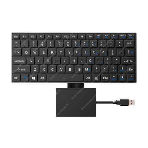 Clavier encastrable - K-TEK-V268-FN-BL-FC-SC-DWP+TP85-DML - Key Technology China Limited - à interrupteurs à ciseaux / 80 touches / avec pavé tactile