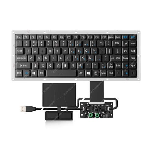 Clavier encastrable - K-TEK-V315-FN-BL-FC-PR-ANA-151B-DWP+TP85+2K - Key Technology China Limited - à interrupteurs à ciseaux / 2 touches de souris / avec touche Fn