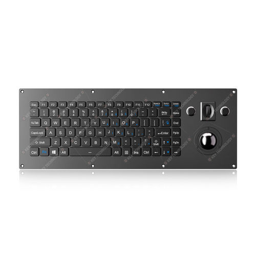 Clavier encastrable - K-TEK-V405-MTB-AVR-RM-FN-BL-FC-SC-ANA-151B-BT - Key Technology China Limited - à interrupteurs à ciseaux / 86 touches / avec trackball