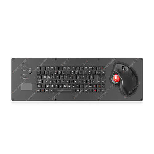 Clavier encastrable - K-TEK-M525TP-OTB-RS-FN-BL-151B-DWP+KVM - Key Technology China Limited - contact carbone / 2 touches de souris / 89 touches