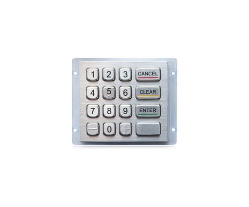 Clavier numérique 16 touches - K-TEK-A100-90KP-RP-DWP - Key Technology China Limited - encastrable / en métal / en acier inoxydable