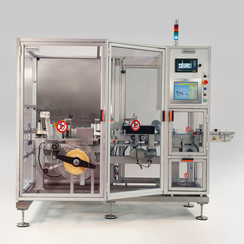 Machine d'étiquetage automatique - PHARMA ROUND - Etipack - pour bouteilles / pour applications sur le côté / wrap-around