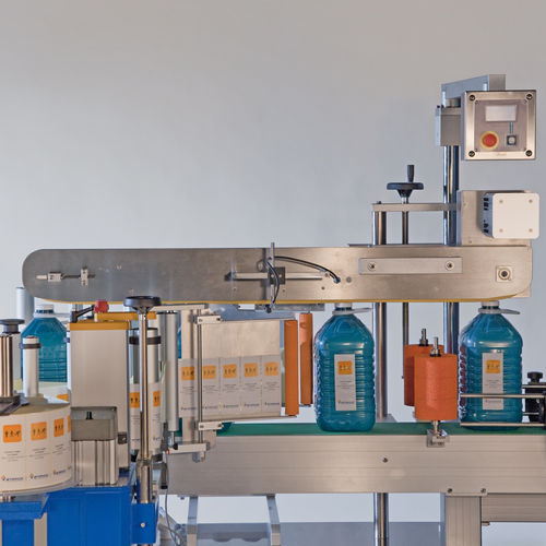 Machine d'étiquetage entièrement automatique - System 5 - Etipack - pour bouteilles / pour produits chimiques / de canettes