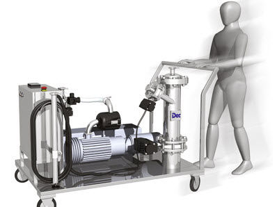 Système de transport pneumatique en phase dense -  Mobile PTS - Dec Group - continu / mobile / pour produits pulvérulents