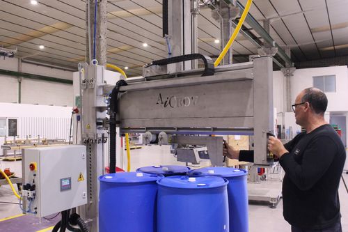 Remplisseuse semi-automatique - SP2 - AiCROV - de fûts / pour bouteilles en plastique / de pots