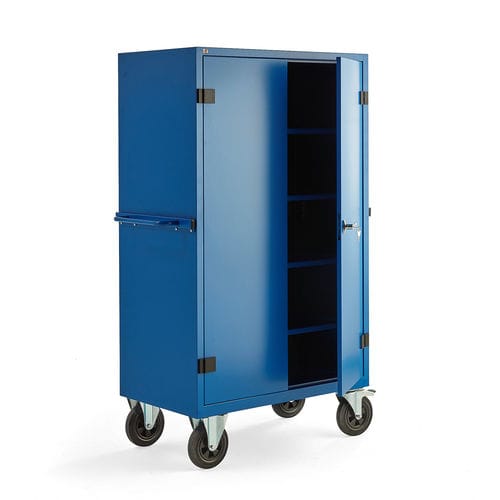 Armoire de stockage - 220861 - AJ Produkter - à roulettes / à étagères / en tôle d'acier