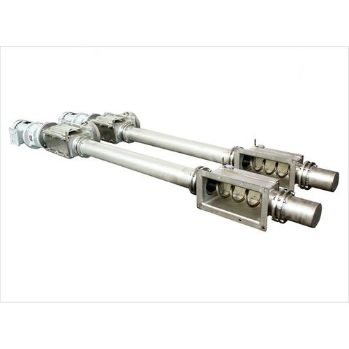 Convoyeur à vis - TRS 101/110 - GIMAT SRL - en spirale à deux voies / de décharge / en acier inoxydable