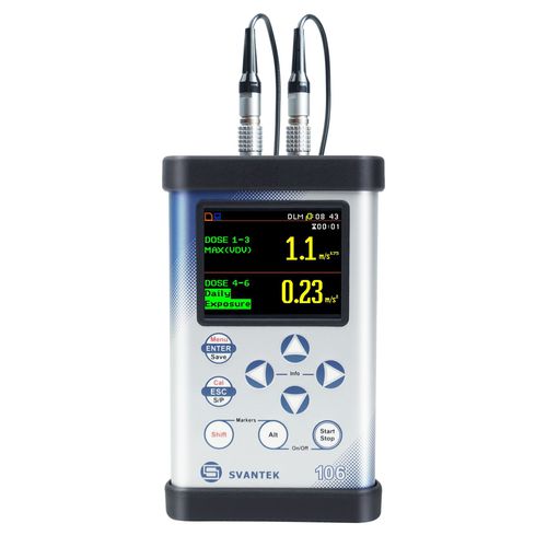 Analyseur de vibrations appliqués à l'homme - SV 106A - SVANTEK Sp. z o.o. - portable / avec enregistreur de données / numérique
