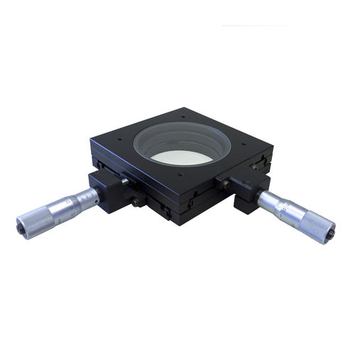 Platine de positionnement XY - 100-MS25-GAN - OPTO - manuelle / 2 axes / à micromètres