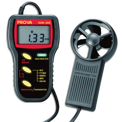 Thermo-anémomètre à hélice - AVM-305 - TES Electrical Electronic Corp. - portable / numérique