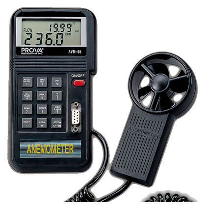 Thermo-anémomètre à hélice - AVM-0 series - TES Electrical Electronic Corp. - portable / numérique / alimenté par batterie