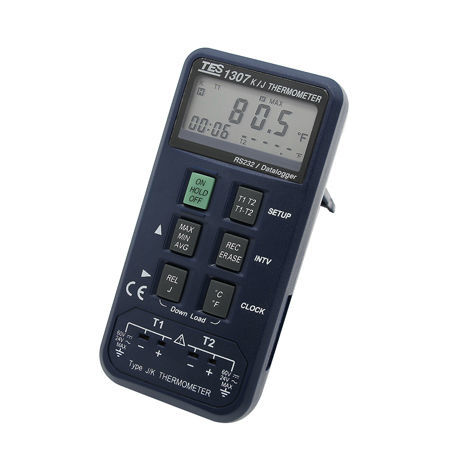 Thermomètre à thermocouple - TES-1307 - TES Electrical Electronic Corp. - avec afficheur LCD / °C / °F