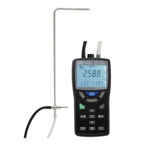 Anémomètre à tube de Pitot - TES-314 series - TES Electrical Electronic Corp. - numérique / portable / USB