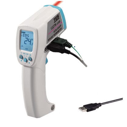 Thermomètre à infrarouge - TES-1327KUSB - TES Electrical Electronic Corp. - avec afficheur LCD / °C / °F