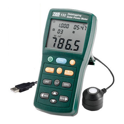 Appareil de mesure de puissance numérique - TES-132 - TES Electrical Electronic Corp. - portable / USB / pour applications photovoltaïques