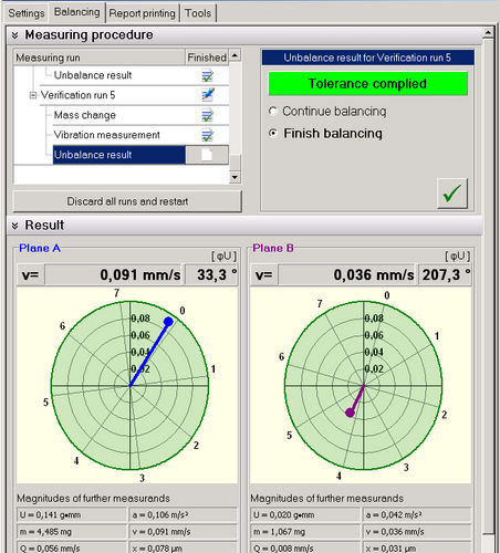 Logiciel d'interface - VM-BAL - Metra Mess- und Frequenztechnik in Radebeul e.K. - d'équilibrage / d'instrument