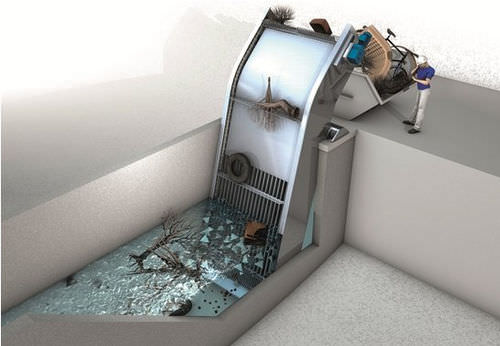 Dégrilleur à barreaux - TrashMax® - Huber Technology - pour le traitement des eaux usées / primaire