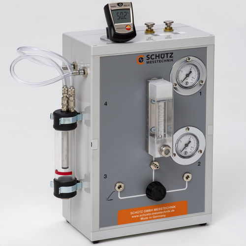 Station de test de sensibilité du débit - PS 203 F - Schütz GmbH Messtechnik - semi-automatique / de semi-conducteur / pour détecteur de gaz