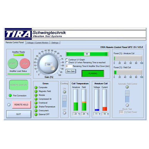 Logiciel de test de vibrations - TIRA GmbH - d'interface / de supervision / de commande