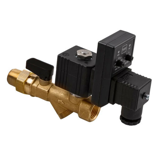 Vanne de vidange - VQS series - A&T Fluid solutions - électrique / en laiton