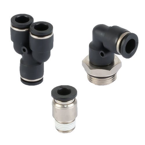 Raccord push-in - P series - A&T Fluid solutions - pneumatique / coudé / en T