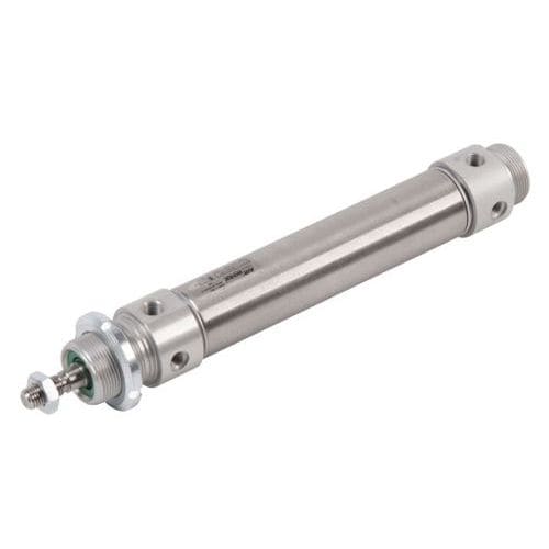 Vérin rond - CT series - A&T Fluid solutions - pneumatique / à tige traversante / à piston