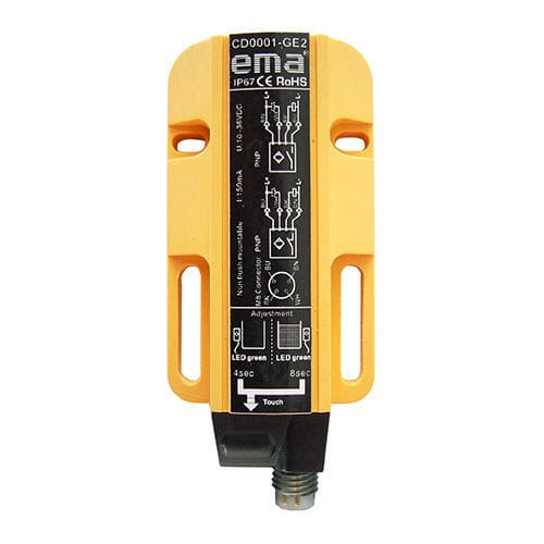 Capteur de proximité capacitif - CD0001 - EMA ELECTRONICS LTD. - photoélectrique / rectangulaire / PNP