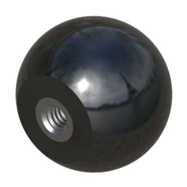 Bouton fileté - LSKA - ISC PLASTIC PARTS - boule / en plastique / de laiton