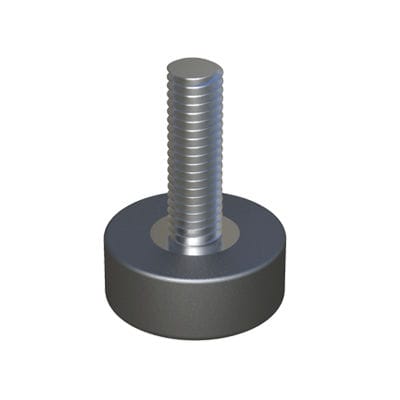 Pied de machine - AKAAK - ISC PLASTIC PARTS - en acier zingué / en polypropylène / réglable