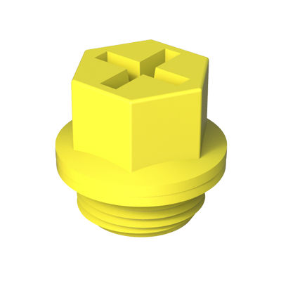 Bouchon hexagonal - DTRO - ISC PLASTIC PARTS - fileté / en plastique / de protection