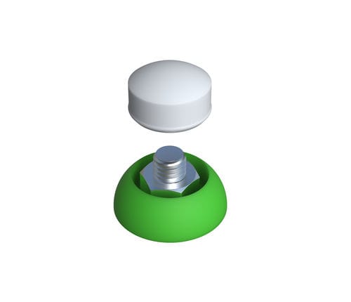 Bouchon de sécurité - IAE - ISC PLASTIC PARTS - rond / à emboîter / en PP