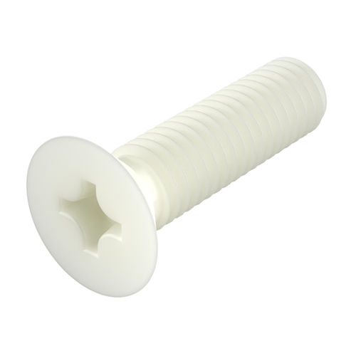 Vis à tête plate - MTBAP - ISC PLASTIC PARTS - Phillips / en nylon / en PVDF