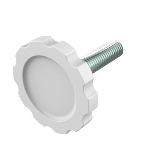 Bouton moleté - YAI - ISC PLASTIC PARTS - rond / en nylon / en acier inox