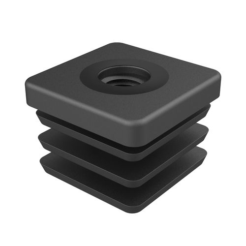 Insert fileté - VER  - ISC PLASTIC PARTS - en polyamide / carré / pour montage en extrémité de tube carré