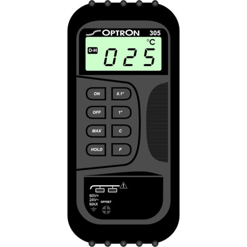 Thermomètre à thermocouple - A305 - Optron - numérique / °C / K