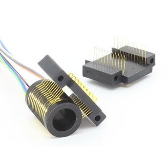 Collecteur tournant électrique - S010-12 Series - SenRing Electronics. - avec passage au centre / pour instrument de mesure / en or