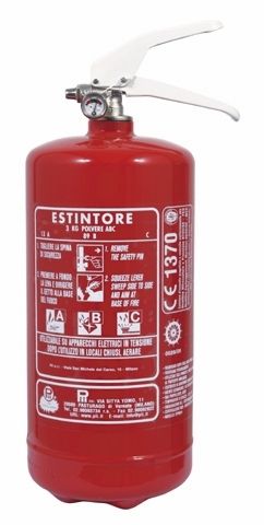 Extincteur à poudre - 3 kg, 13A-89B-C | EPP03011 - Pii Srl - portable