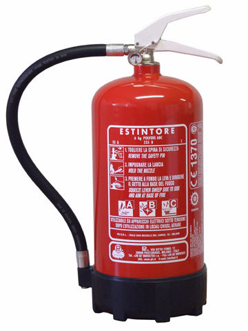Extincteur à poudre - 6 kg, 55A-233B-C | EPP06008 - Pii Srl - portable