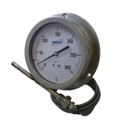 Thermomètre à dilatation de gaz à capillaire - RIC250 - Riels Instruments - à cadran / ATEX / à bride