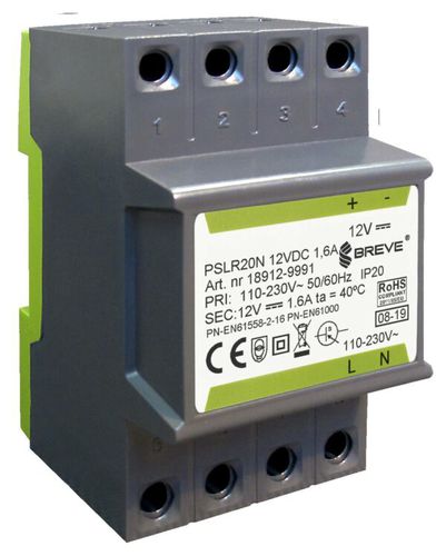 Alimentation électrique sur rail DIN - PSLR N series  - BREVE-Tufvassons - AC/DC / à découpage / IP20